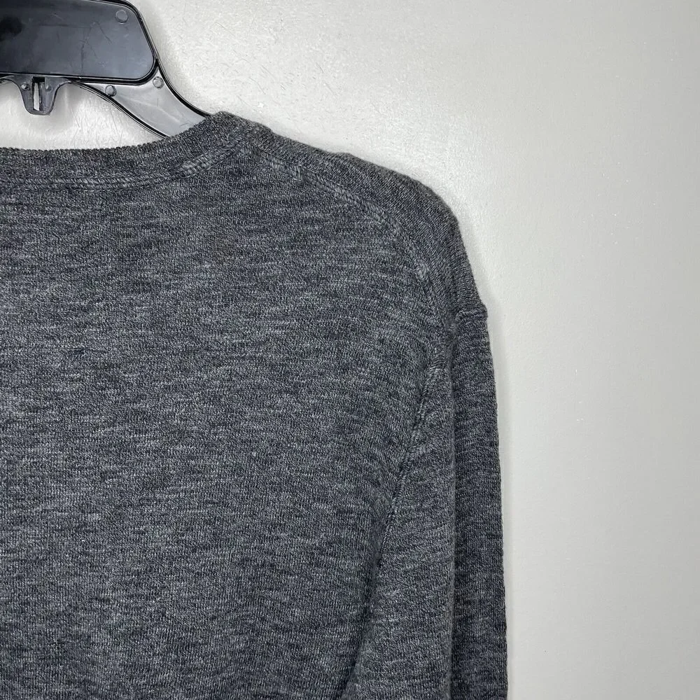 AMERICAN EAGLE Sweater Mens Medium Gray V-Neck Pullover NEW Cotton Athletic Fit